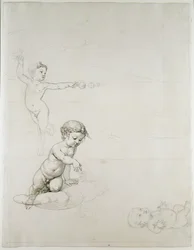 The Two Rose Genies and the Baby in the Field, 1807-08